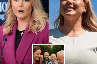 Karoline Leavitt runs a charity for elderly people with hearing problems. During a recent charity visit, she came across a very special case, and what she did brought everyone there to tears.