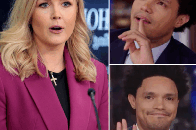 BREAKING DRAMA, THIS JUST HAPPENED: Trevor Noah STORMS OFF After Karoline Leavitt EXPOSES His Secrets LIVE ON AIR – The Shocking Moment You Won’t Believe! In an unforgettable live TV moment, Trevor Noah stormed off the set after Karoline Leavitt dropped a bombshell, exposing his hidden secrets in front of millions. What started as a casual conversation quickly turned into an explosive confrontation, as Leavitt’s revelations left Noah speechless and enraged. What did she reveal that triggered this dramatic walk-off? The shocking details behind this unforgettable moment are sending shockwaves through the media world