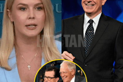 EXCLUSIVE, THIS JUST HAPPENED: Karoline Leavitt’s ‘CENSORED’ COMMENT STUNS The Late Show – Colbert LEFT SPEECHLESS, Fox News and CBS in CHAOS! In a jaw-dropping moment, Karoline Leavitt threw the script out the window, dropping a truth bomb that completely paralyzed Stephen Colbert live on air. The tension in the studio was unbearable as the network scrambled to cut her mic. The shocking comment, which was something CBS never intended to air, had the audience erupting in applause and cheers, while the production team desperately tried to manage the fallout. Witnesses revealed that Leavitt’s fearless action exposed a truth so explosive it sent shockwaves across the media. What did she say that left Colbert in complete silence, and why has this moment gone viral? The full story behind this explosive TV clash will leave you in disbelief