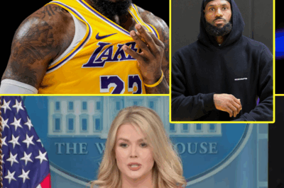 LeBron James called her “KKK Barbie”… but Karoline Leavitt didn’t scream. She answered—with just 17 calm, cutting words that turned the spotlight back on him. The internet froze. Reporters went silent. What she said revealed more about LeBron’s past than years of press ever could. This isn’t just a clapback—it’s a reckoning.