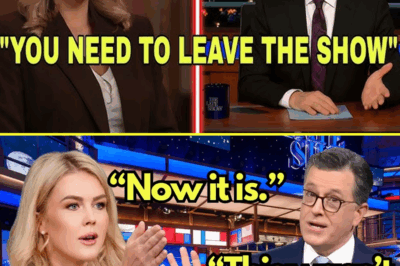 Ѕʜ.0.СKɪɴ𝖦 SHOWDOWN: Karoline Leavitt hijacked Stephen Colbert’s stage in a fiery clash that turned a comedy interview into a cultural confrontation—leaving the audience gasping, Colbert speechless, and producers scrambling as the segment was cut short in what many are calling the moment late-night TV lost control!