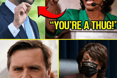 LIVE MELTDOWN: MAXINE WATERS CALLS JD VANCE A “THUG”—BUT HIS FIERY RESPONSE JUST SECONDS LATER FORCED HER TO BACKTRACK PUBLICLY AS THE ROOM FELL INTO STUNNED SILENCE!