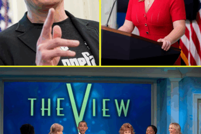 “THIS WAS NEVER JUST A TALK SHOW”: Elon Musk and Karoline Leavitt Expose the Ugly Truth Behind The View — Live On-Air Moment Leaves Audience Stunned What started as a routine media appearance turned into a jaw-dropping showdown. Elon Musk and Karoline Leavitt didn’t just push back—they pulled the curtain all the way down on The View. With one devastating exposé, they left the hosts scrambling and the studio in stunned silence. Viewers say it wasn’t just uncomfortable—it was revealing. And now, the internet is asking: How long can The View keep hiding what just came to light?