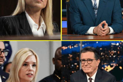 Pam Bondi’s Heated Confrontation With Stephen Colbert Leaves Late-Night Audience Divided—What She Said Shook the Set, Sparked Cheers and Outrage, and Had Network Execs Holding Emergency Talks