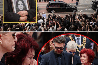 “PLEASE DON’T LEAVE ME…” – Sharon Osbourne BREAKS DOWN in Tears at Husband Ozzy’s Heartbreaking Funeral as Their Children Jack, Kelly, Aimee, Louis, and Thousands of Black Sabbath Fans Bid Toghether Farewell to the Rock Legend – See FULL Public Funeral Procession