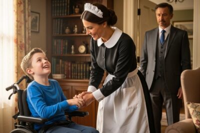 “The Billionaire Found the Maid Dancing with His Paralyzed Son—And What Happened Next Moved Everyone to Tears”.