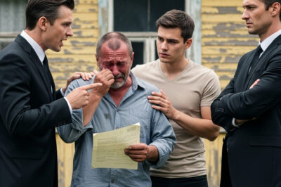The father gives a promissory note for $900,000 to his three children to help him pay it, but they all refuse… except for the youngest son