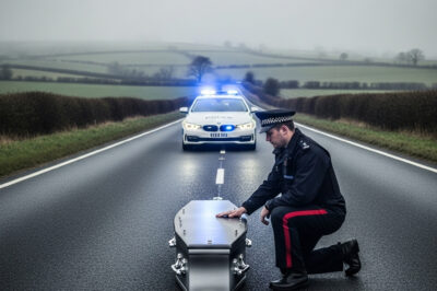 During a patrol, I noticed a white coffin in the middle of the road: I called for backup, slowly opened the coffin, and saw this inside…