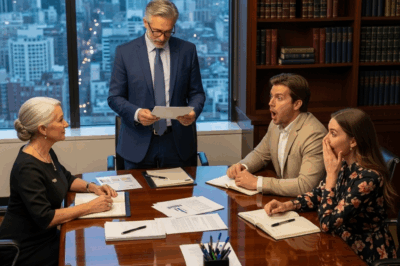 After my husband passed away, my son told me, “Don’t expect anything from dad’s $55 million estate.” His wife added, “We’re in charge now.” But at the will reading, the lawyer’s first words left them both speechless.