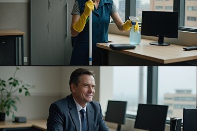 ‘The head of the company decided to test the new cleaning lady – left his wallet on the table…