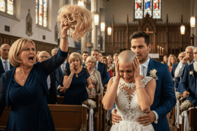 During the wedding, my mother-in-law came up to me and ripped off my wig, showing all the guests my bald head – but then something unexpected happened.
