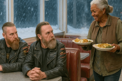 A kind old woman shelters 15 Hells Angels during a snowstorm. The next day, 100 motorcycles line up at her door…
