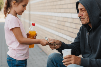 My 7-Year-Old Gave Her Lemonade and Some of Her Savings to a Crying Man Outside the Store — Two Days Later, a Helicopter Landed in Front of Our House