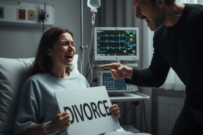A husband asked his wife to sign the divorce papers while she was in the hospital, but he never thought he would be the one left behind