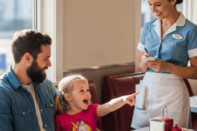 “Daddy, that waitress looks exactly like Mommy!” The millionaire turned in shock his wife had passed away years ago.