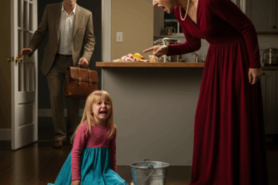“My hand hurts so much! Please, stop!” cried little Sophie, her tiny body trembling as she knelt on the cold tiled floor. Tears streamed down her red cheeks as she clutched her hand, the pain unbearable.