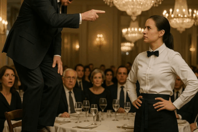 “Kneel down and clean my shoes right now!” The Billionaire Yelled at the Black Waitress, but Her Response Left Him Stunned…