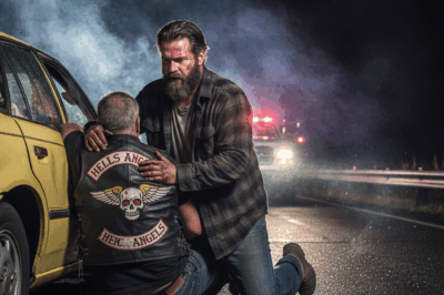 A Single Dad Pulled a Stranger from a Wreck… Unaware He Rode With Hells Angels Bikers…