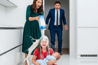The stepmother threw milk at the girl… Then the millionaire shouted, “ENOUGH!”