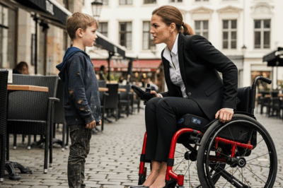 The poor boy asked the paralyzed millionaire: “Can I cure you in exchange for that leftover food?” She smiled – and then everything changed…