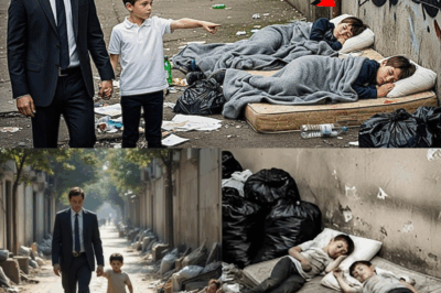 “LOOK, DAD, THERE ARE THE KIDS IN THE TRASH WHO LOOK LIKE ME!” — THE BOY WHO SH0CKED A BILLIONAIRE… “Dad, the two kids sleeping in the trash look just like me,” Pedro said