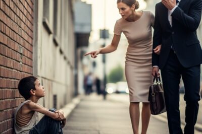“He looks like your missing son,” the millionaire’s fiancée whispered. What happened next left the entire street stunned.