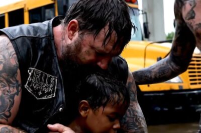 A School Bus Was Sinking. 23 Kindergarteners Were Drowning. The Teacher on the Roof Screamed, “Don’t Touch Them! You’re Not Authorized!” But the Hells Angels Ignored Her. This Is the Story of the Day the “Outlaws” Became the Only Heroes.