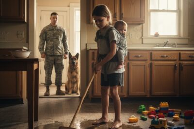 A Soldier Returns Home To Find His Young Daughter Raising Her Younger Brother Alone – The Dog Has Become Their Shield And The Second Wife Has Long Since Disappeared With Her Lover…
