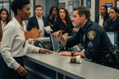 Racist Cop Laughs as He Pours Coffee on a Middle-Aged Black Woman — But His Smile Vanishes When the Truth Comes Out