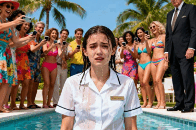 The Poor Waitress Was Pushed Into The Pool, Everyone Laughed At Her, Then A Millionaire Walked In And Did This Leaving Everyone Speechless…