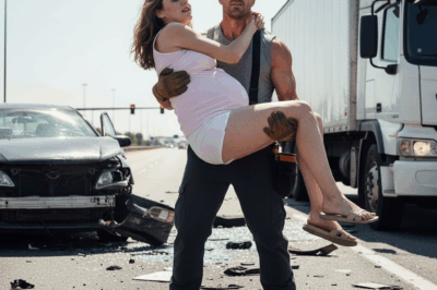 A truck driver saves a pregnant woman — but he’s shocked when he discovers where she lives