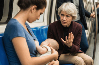 On the subway, a young mother was feeding her baby when a woman sitting next to her started shouting and insulting her: But then a young man intervened and did this…