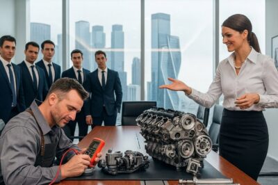 The CEO mocked a humble mechanic: “Fix this engine and I’ll marry you”… and he did it
