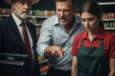 Millionaire in Disguise Visits His Store, But Finds the Manager Humiliating the Cashier.