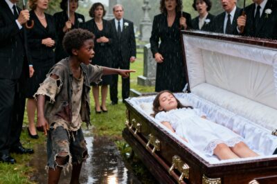 “Your daughter is still alive” – ??Homeless black boy ran to the coffin and revealed a secret that shocked the billionaire…