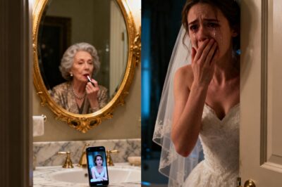 Minutes before walking down the aisle to marry the man I loved, I hid in the bathroom, trying to calm my nerves. My breath finally steadied… until someone walked in and set their phone on speaker. The voice that came through was painfully familiar—yet the words I heard made my entire world stop.