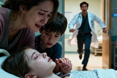 At a family barbecue, my little girl fell from the playground and was rushed to the hospital in a coma. I was holding her hand when my son came up and whispered: “Mom… I know what really happened.” My heart stopped. “What did you see?” I asked him. He opened his mouth to speak, but before a single word came out, the hospital door burst open…