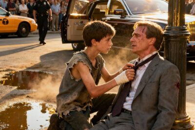 “An orphaned boy risks his own life to save a millionaire — unaware that the man he rescued is, in fact, his long-lost father.”