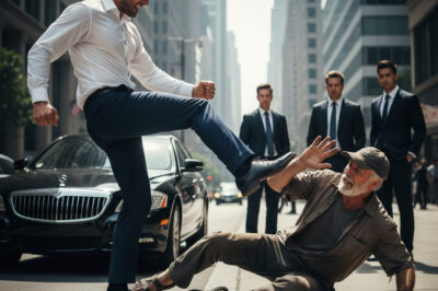 MILLIONAIRE’S SON KICKED an ELDERLY MAN — unaware that it was his DISGUISED FATHER testing his CHARACTER.
