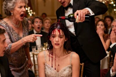 “My husband poured wine on my head during dinner — his mother laughed… But they never imagined what I did next.”