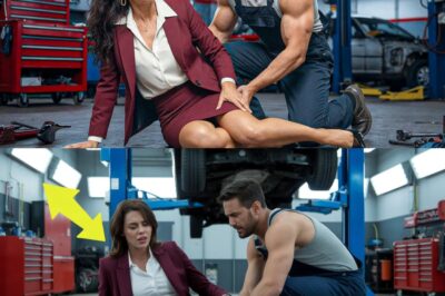 “I can’t walk,” cried the businesswoman. The mechanic took her to the hospital, and everything changed.