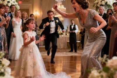 At my sister’s wedding, the music suddenly stopped when my mother slapped my little daughter across the face. “Why did you spill wine on the wedding dress!?”