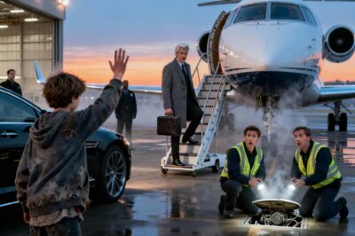 “Billionaire About to Board Private Jet When Street-Smart 12-Year-Old Stops Him—The Device Found Changed Everything…