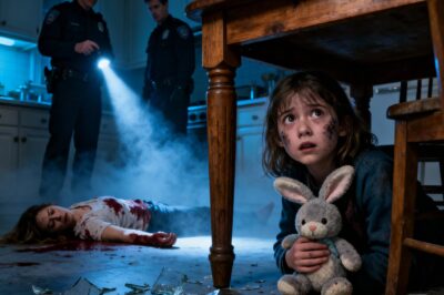 A 6-year-old girl called 911: “My dad and his friend are drunk… they’re hurting my mom again!” When police arrived, they found the girl trembling under the kitchen table.