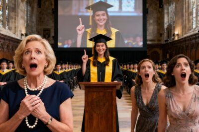 My parents demanded I let my sister go on stage in my place to accept my valedictorian degree. When I refused, my father exploded: “We paid for your studies, you ungrateful girl!” I smiled, stepped aside, and simply said: “Then look closely.” What happened next, on stage, taught them a lesson they will never forget.