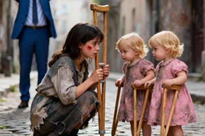 “I’LL ADOPT YOU IF YOU CURE MY TWINS,” THE MILLIONAIRE SCOFFED… THE HOMELESS GIRL JUST TOUCHED THEM.