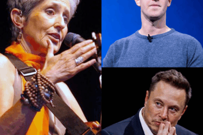 “SHE SAID WHAT NO ONE ELSE DARED TO SAY” — Joan Baez STUNS Zuckerberg, Musk, and the Billionaire Elite in a Moment That Shook Manhattan