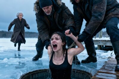 My son-in-law’s family thought it was “funny” to shove my daughter into the icy lake. They held her head down, slamming it into the water while her husband stood there, coldly filming. When she finally broke free, gasping for air, they doubled over laughing. I screamed for help—no one moved. When the ambulance finally arrived, I called my brother and said, “Do it. Make them pay.”