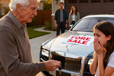 My father asked in surprise, “Sweetheart, why did you come by taxi? Where’s the Mercedes your mom and I gave you for your birthday?” Before I could answer, my husband smiled and said, “That car belongs to my mother-in-law now!” My father went silent for a moment, thinking deeply… And what he did next made me truly proud of him.