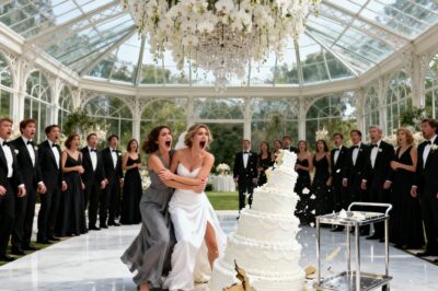 While lifting the knife to cut the wedding cake, my sister hugged me tightly and whispered: “Throw it. Now.”